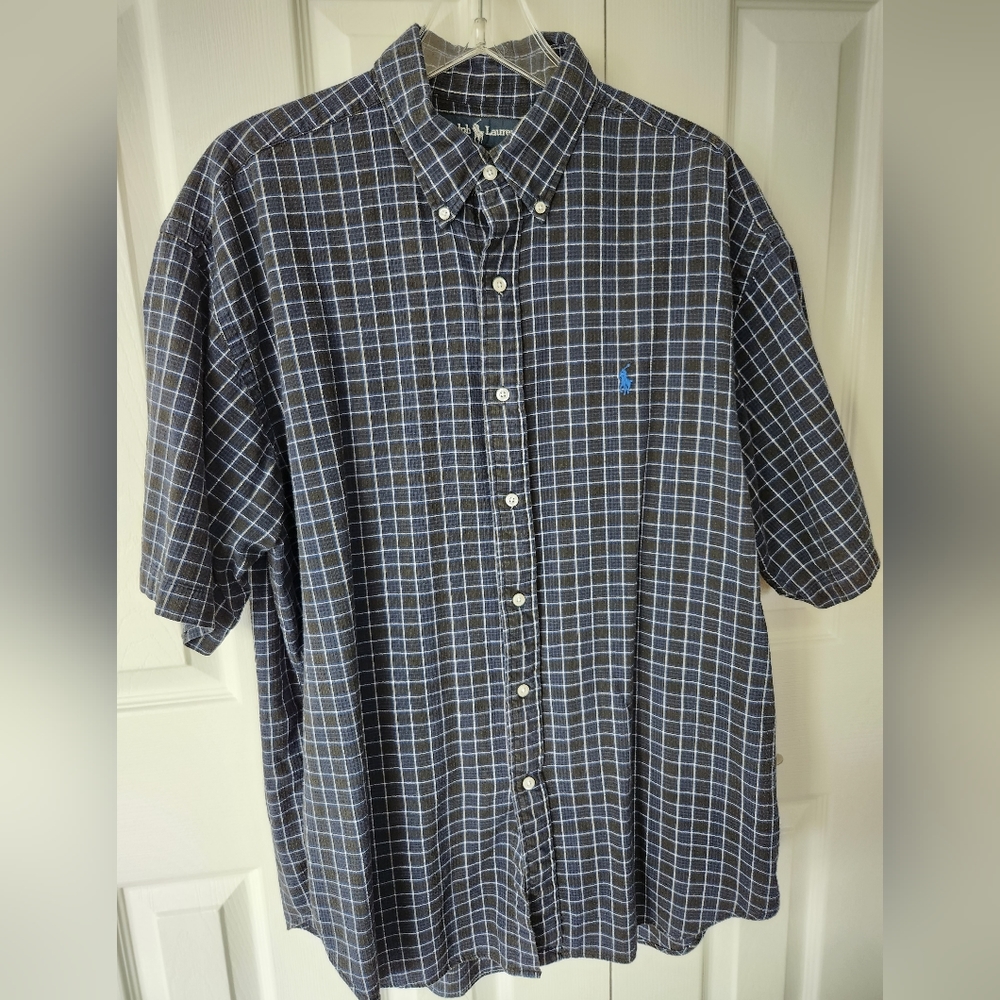 Ralph Lauren Blaire Button Down Short Sleeve Shirt